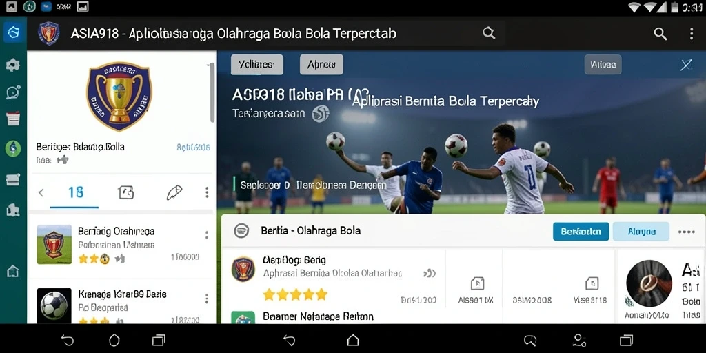Antarmuka aplikasi ASIA918 yang informatif dan menarik.