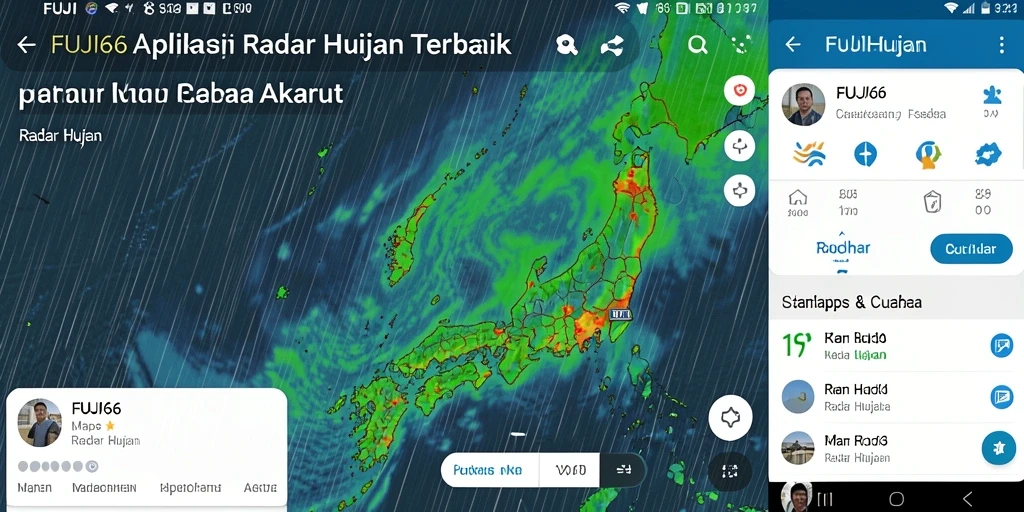 Tampilan antarmuka FUJI66 yang informatif untuk memantau Radar Hujan.