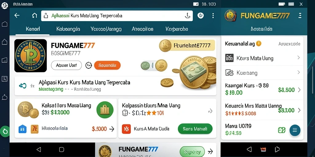Tampilan antarmuka FUNGAME777 yang sederhana dan informatif.