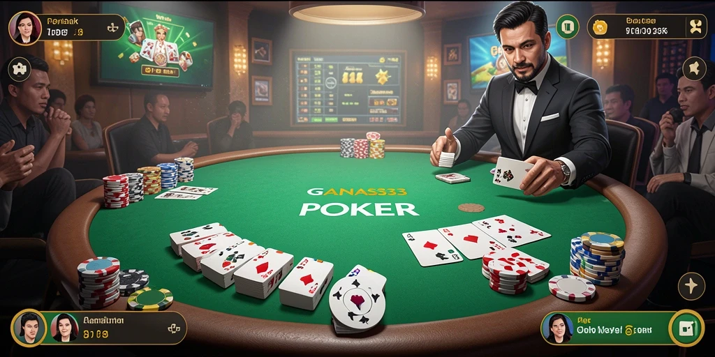 Antarmuka GANAS33 yang menarik dan fungsional dalam permainan Poker.