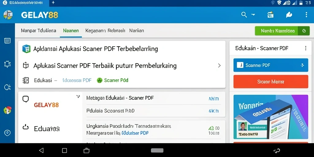 Antarmuka GELAY88 menunjukkan fungsi scanner PDF yang sederhana dan efektif.