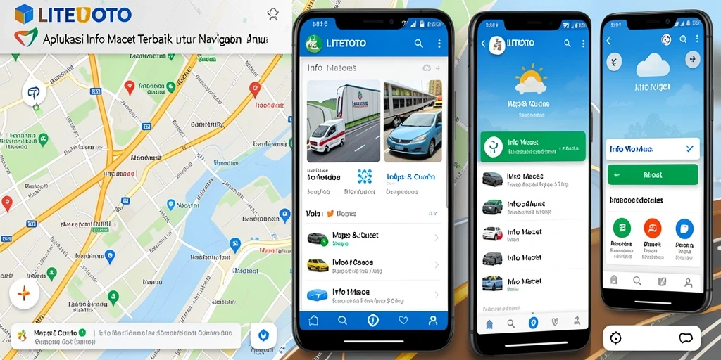 Antarmuka LITETOTO menampilkan peta kemacetan secara real-time.