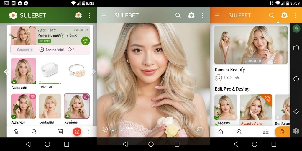 Tampilan antarmuka SULEBET yang sederhana dan menarik untuk edit foto.